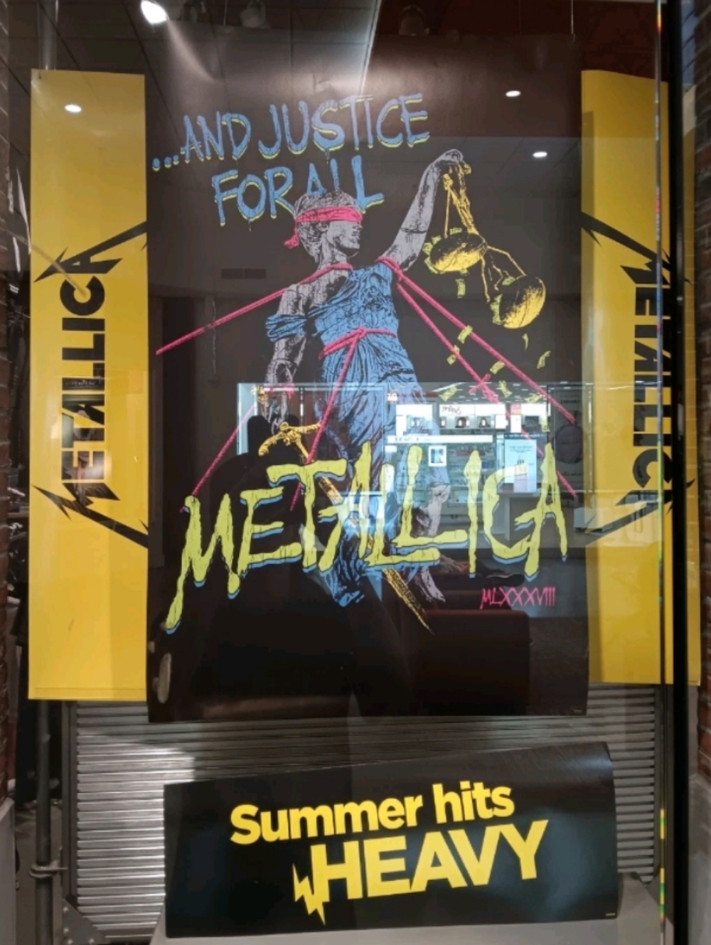 Authentic Metallica Promo Com 4 Piece Set "Justice for All" Vinyl Poster 66"x42"